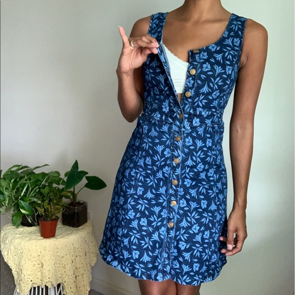 Denim floral bodycon dress - Picture 3 of 7